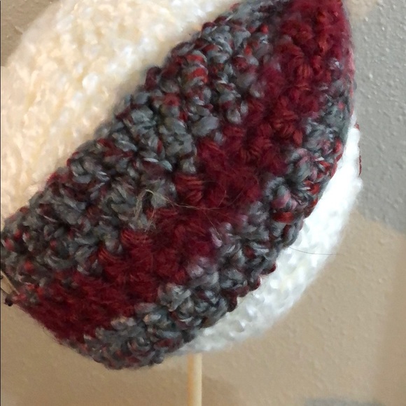 Brand New Gray/Burgundy Ear Warmer - Picture 4 of 4